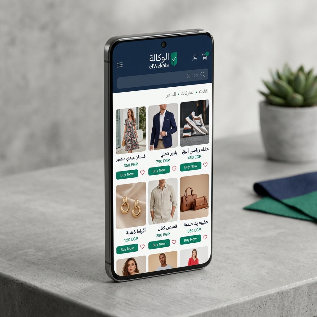 elWekala App UI Mockup